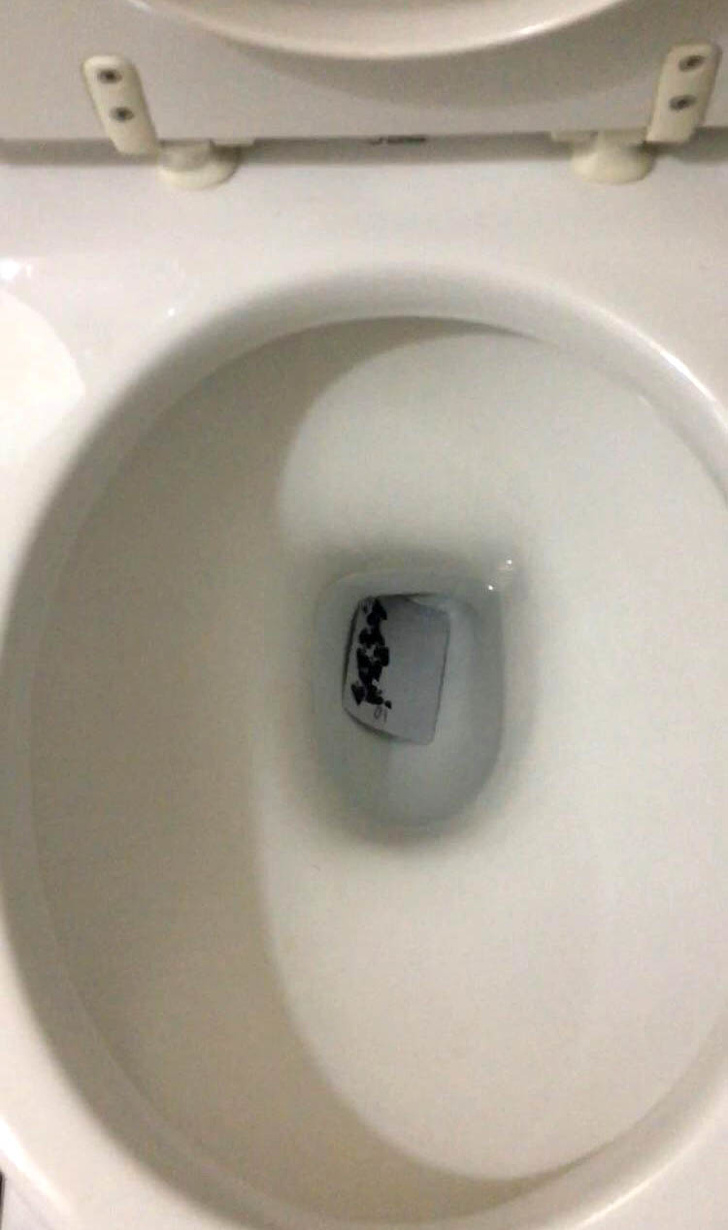 “I accidentally dropped a playing card in the toilet and all the spades moved to one side.”