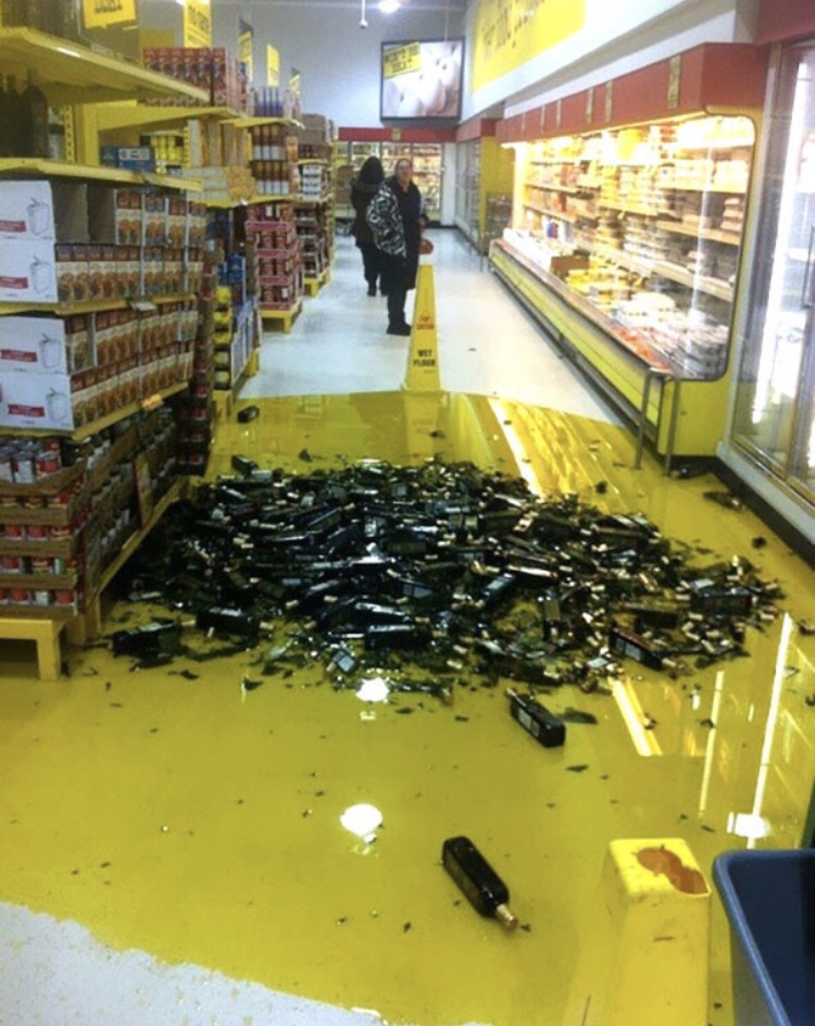 Whoever has to clean up this olive oil spill, I will pray for you.
