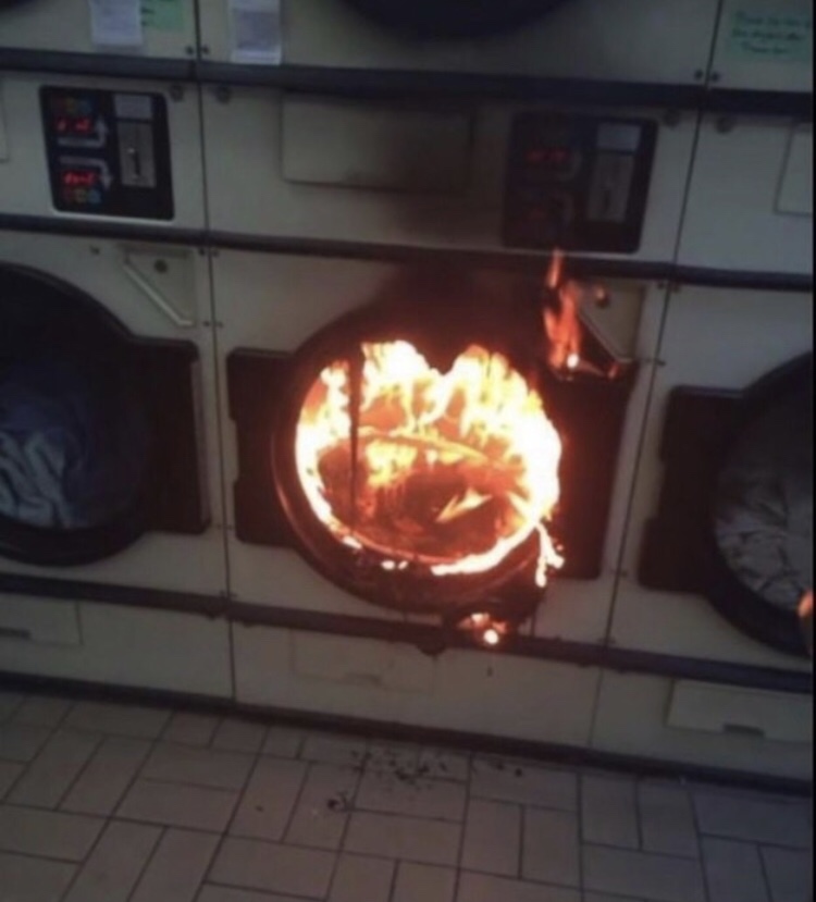 Whoever's clothes are in this dryer...you might want to put it on a lower heat setting.