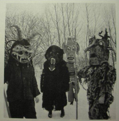 Some creepy krampus costumes in Austria in 1951.