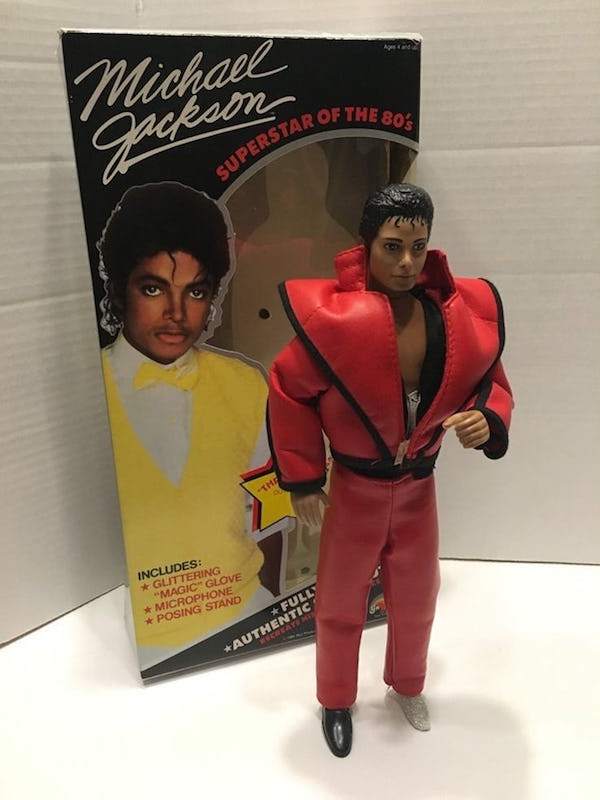 Michael Jackson ‘Superstar of the 80’s’ doll. Good condition dolls have gotten at least $250, which isn’t too shabby.