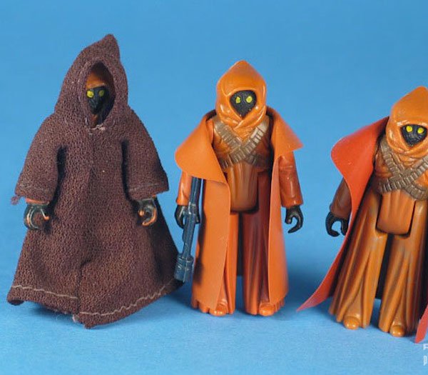 Vinyl cape Jawas. The current day value of a cloth-caped Jawa is upwards of $18,000.