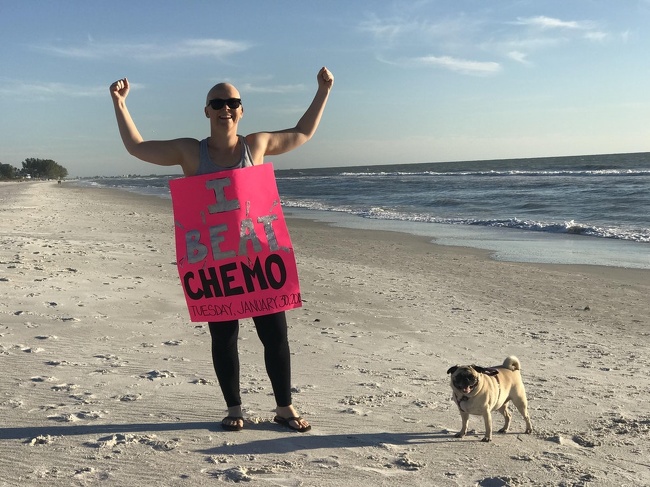 "Today was my last chemo treatment for breast cancer!"