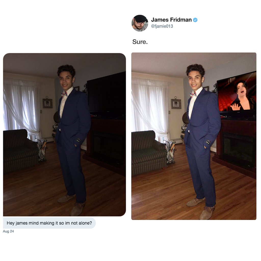 james fridman you are not alone - James Fridman Sure. Hey james mind making it so im not alone? Aug 24