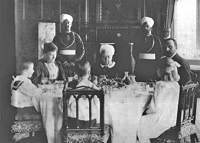 Queen Victoria At Windsor Castle Lunch 1888