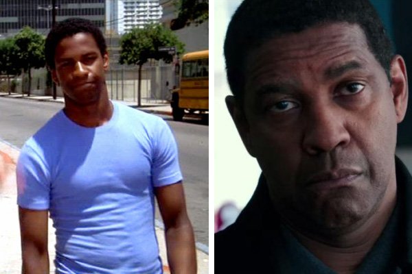 Denzel Washington.

Left: Denzel in the 1981 film ‘Carbon Copy’

Right: Denzel in the upcoming 2018 sequel ‘The Equalizer 2’