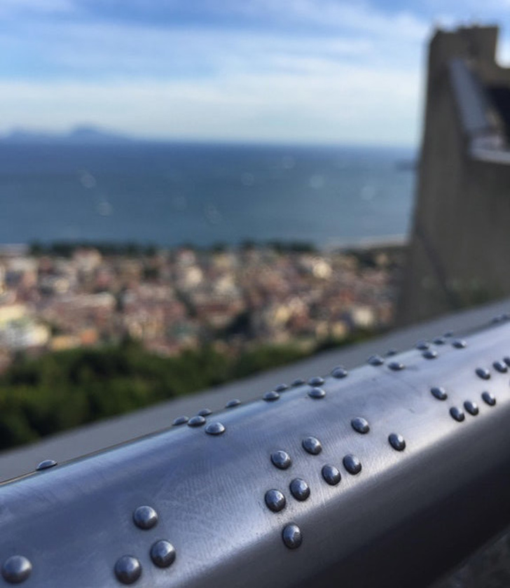 “This viewpoint in Naples has a handrail that describes the view in Braille.”