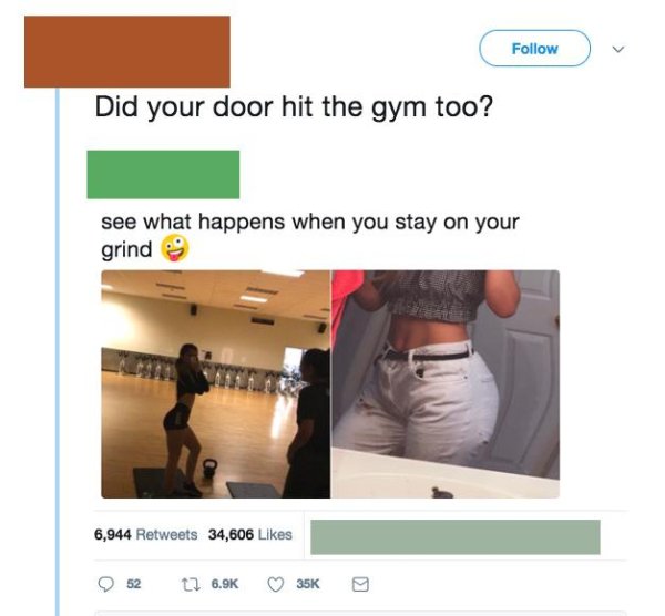 angle - Did your door hit the gym too? see what happens when you stay on your grind 6,944 34,606 52 7 35K