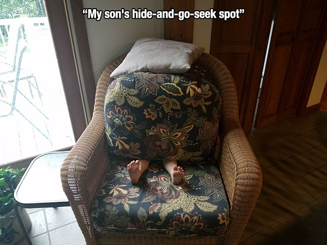 "My son's hideandgoseek spot" www Darwin