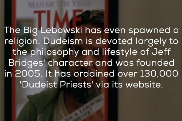 20 facts about the big Lebowski, man