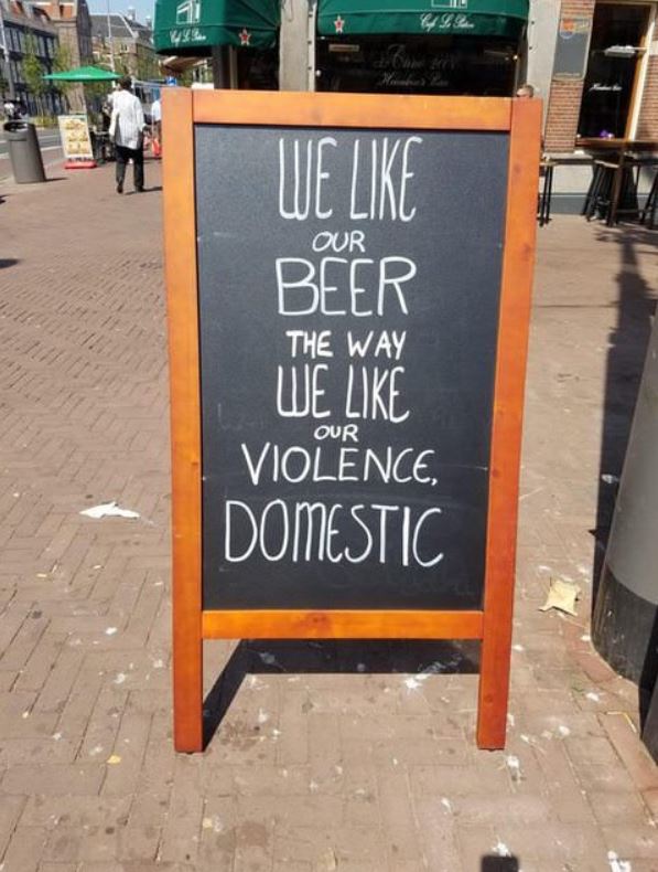 we like our beer like we like our violence - Il We Beer Our The Way We Our Violnce, Domestic