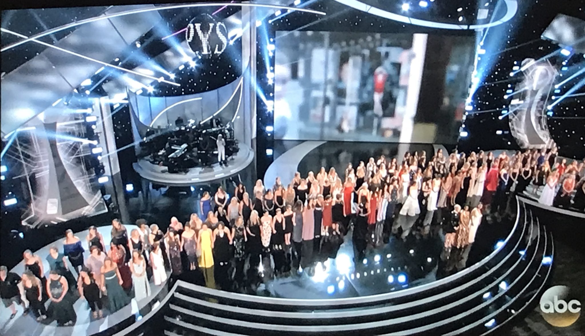 Every survivor of Larry Nassar’s abuse standing on stage during the ESPYs