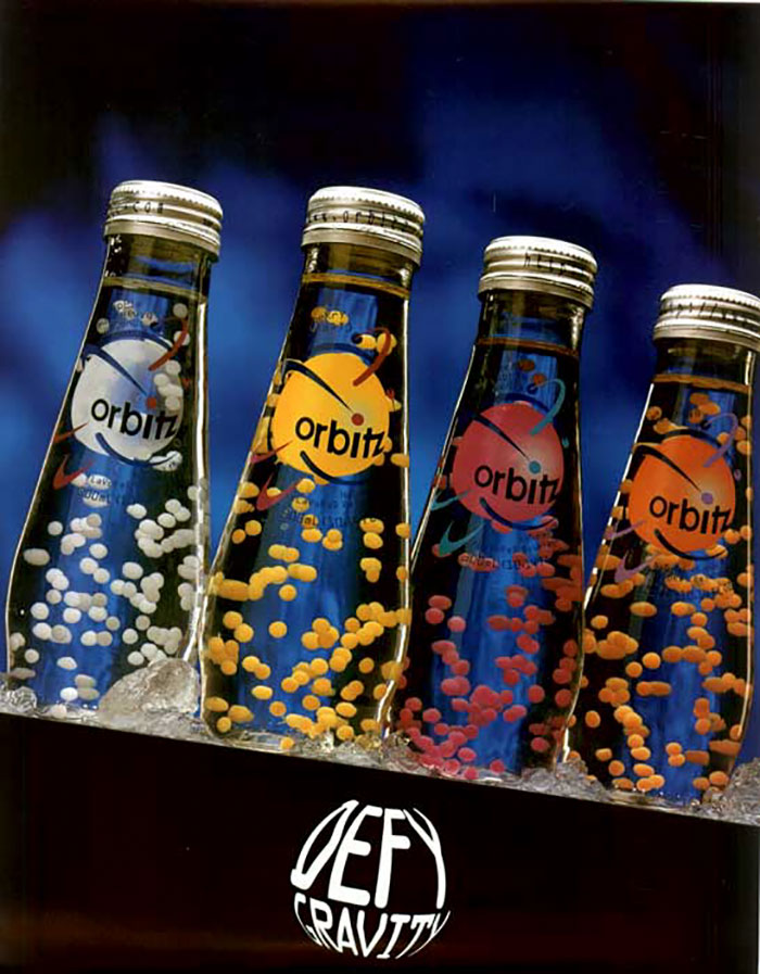 Orbitz drink which resembles a lava lamp caught consumers attention in 1988. However, according to reviews, its taste wasn't worth the hype. People began comparing the beverage to cough syrup and the gel balls were only making the taste worse.