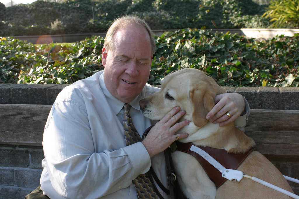 Roselle, a seeing-eye dog that led her blind owner, Michael Hingson, down 1,463 steps from the 78th floor of the North Tower of the World Trade Center on September 11th, 2001. Dog and owner exited just before the South Tower collapsed, and both survived.