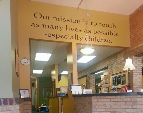 Internet meme - Our mission is to touch as many lives as possible especially children.