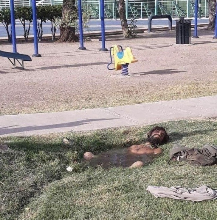 “Found a Jacuzzi at the park.”