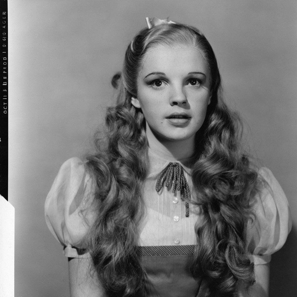 Judy Garland test shot for Wizard of Oz, 1939.