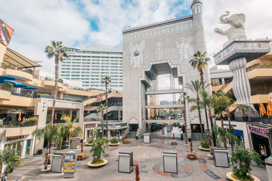 Here's Hollywood & Highland's Babylon's Gate, complete with elephant, and nearly the same size/scale.