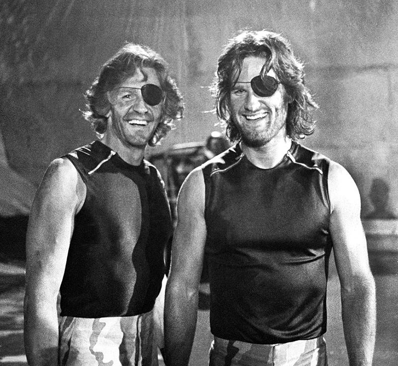 Kurt Russell and his stunt double Dick Warlock on the set of Escape from New York, 1981. Not particularly behind-the-scenes-y, I just wanted an excuse to post hunky photos of Kurt Russell. No shade.