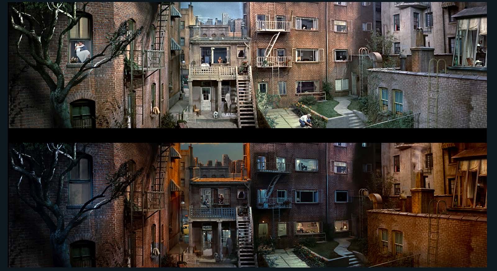 Rear Window set in color, 1954.