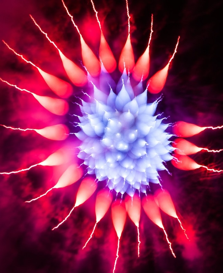 “Capturing fireworks using focus blur and long exposure”
