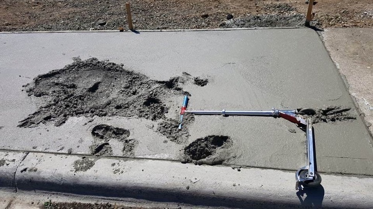 scooter concrete