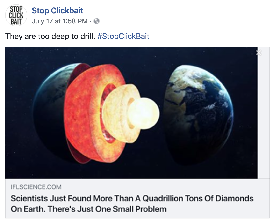 Stop clickbait is doing god's work