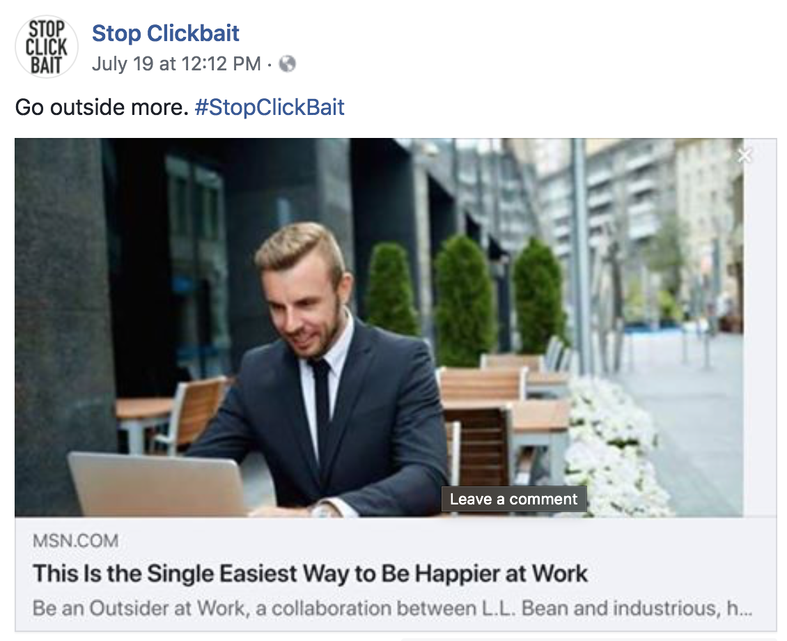 Stop clickbait is doing god's work