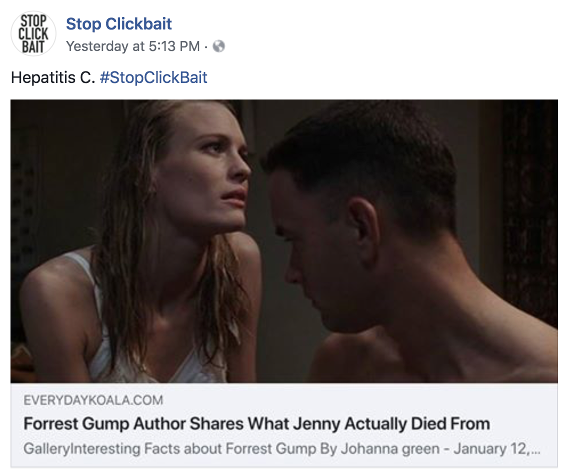 Stop clickbait is doing god's work