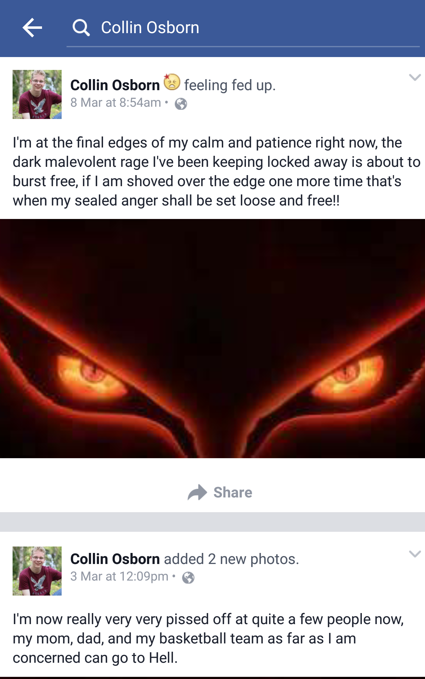 edge cringe - E Q Collin Osborn Collin Osborn 8 Mar at am feeling fed up. I'm at the final edges of my calm and patience right now, the dark malevolent rage I've been keeping locked away is about to burst free, if I am shoved over the edge one more time t