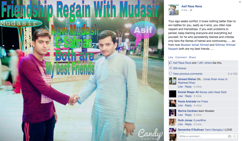 friendship regain with mudasir - Asif Raza Rana 4 Mudasir Asif Your ego seeks conflict it loves nothing better than to win battles for you, sadly as it wins, you oftenlose respect and friendships you wish problems to persist, keep blaming everyone and eve