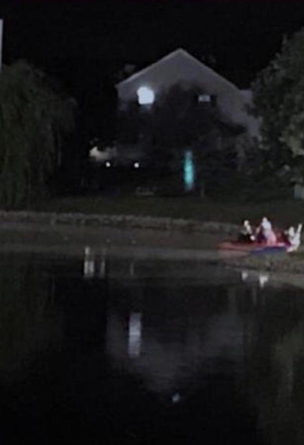 “The other day, man drowned in the pond in front of my house at around 1am. I went out to see with my dad, and we were out there until they found the body. My dad kept telling about a light he saw above the paramedics. I didn’t believe it until i saw this picture on the news taken at the pond.”