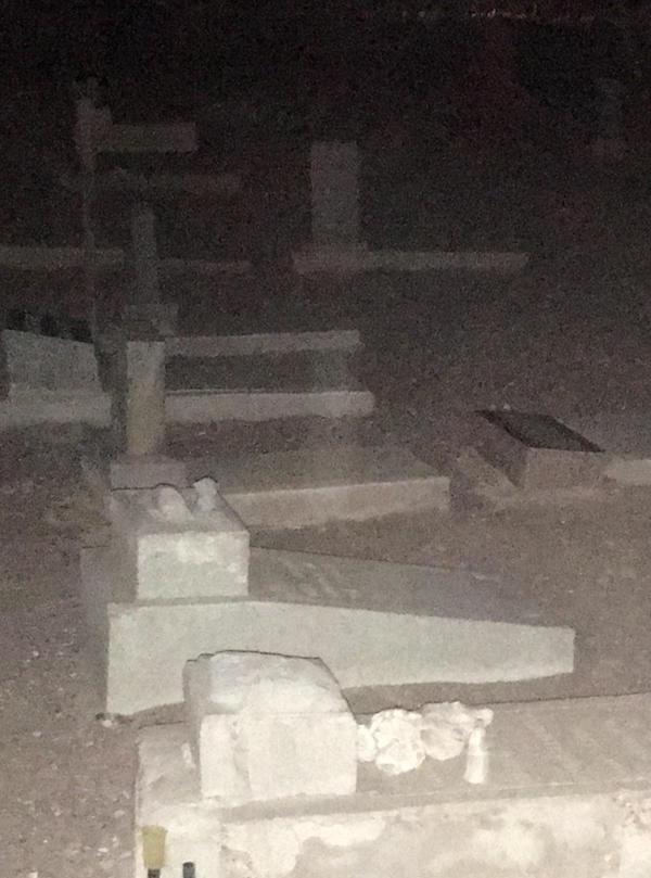 “I never believed in the paranormal until I went to the Concordia Cemetery in El Paso, Texas last weekend. (This was taken by the children’s graves)”