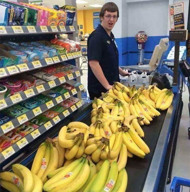 bananas on conveyor belt