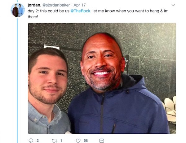 Student spends 100 days asking The Rock to be his buddy