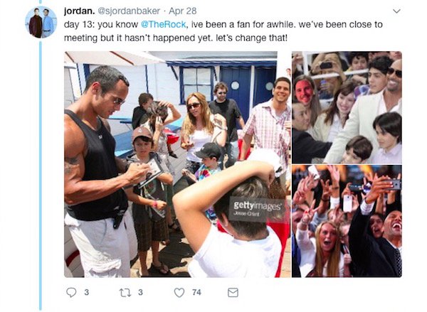 Student spends 100 days asking The Rock to be his buddy