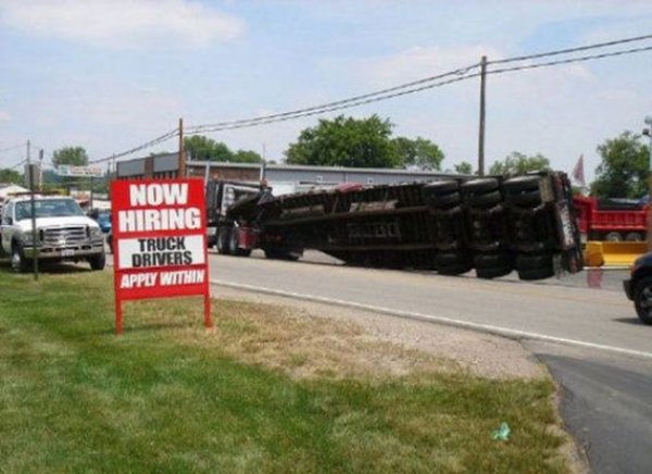 my first fail - Now Hiring Truck Drivers Appuy Within