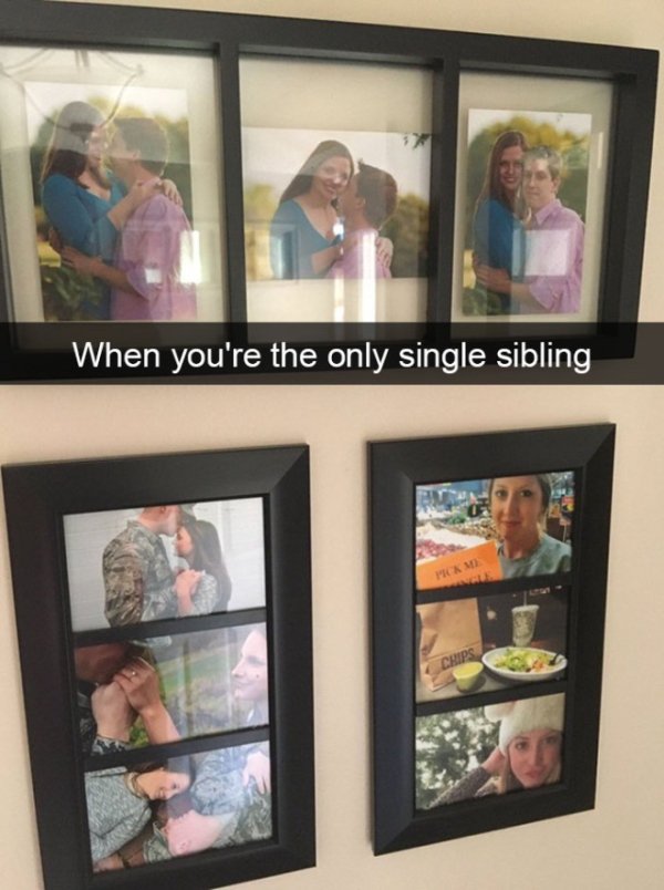 Humour - When you're the only single sibling