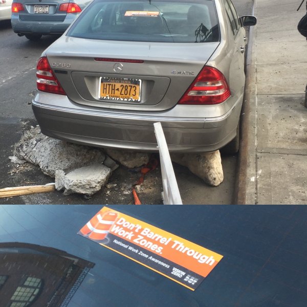 bumper - Hth2873 Don't Barrel Through Work Zones. Abational Work Zone Awareness