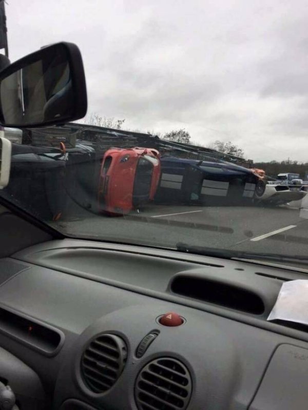 exotic car carrier crash