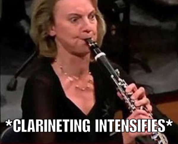 clarinet face - Clarineting Intensifies