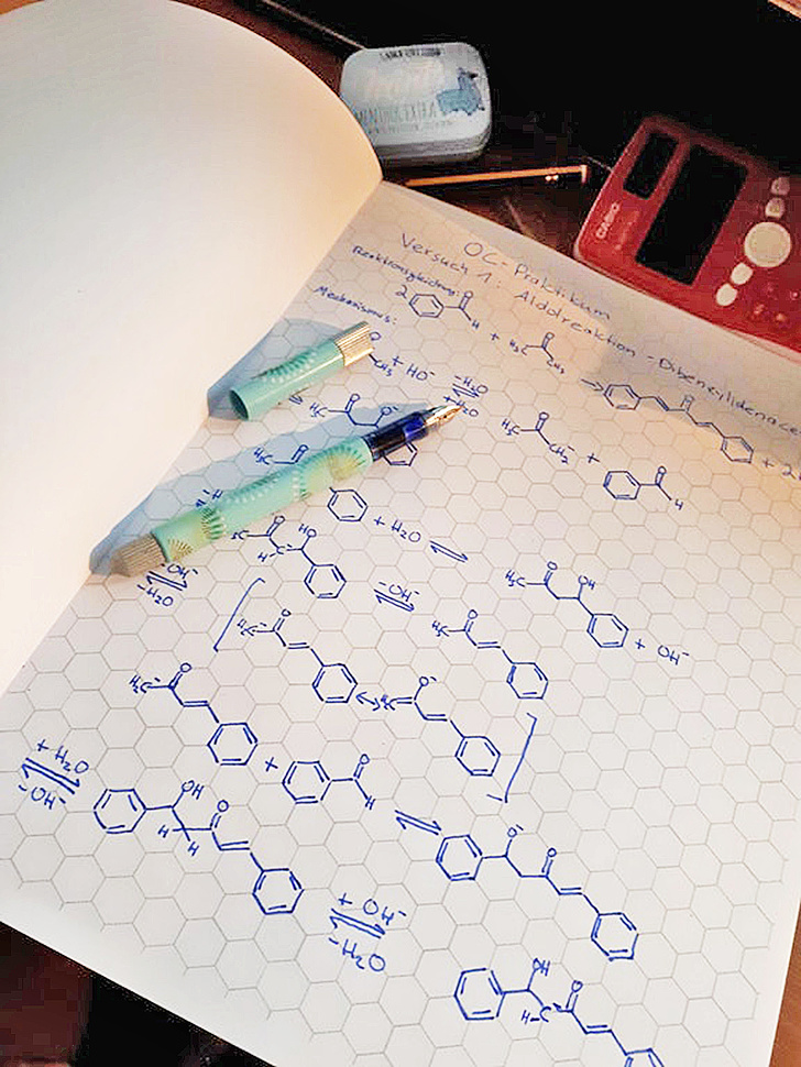 A notebook for chemistry lectures