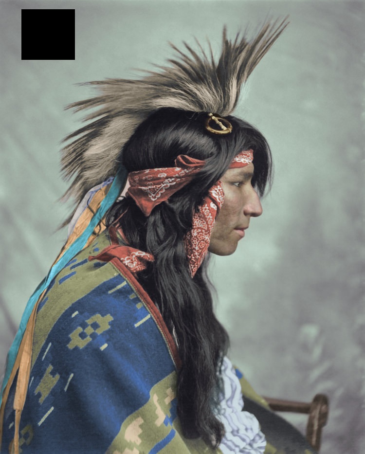 Cree man, Maple Creek, Saskatchewan, Canada, 1903.