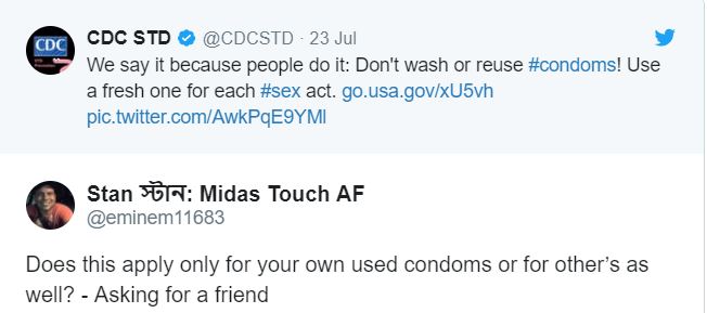 People have to be told not to reuse condoms