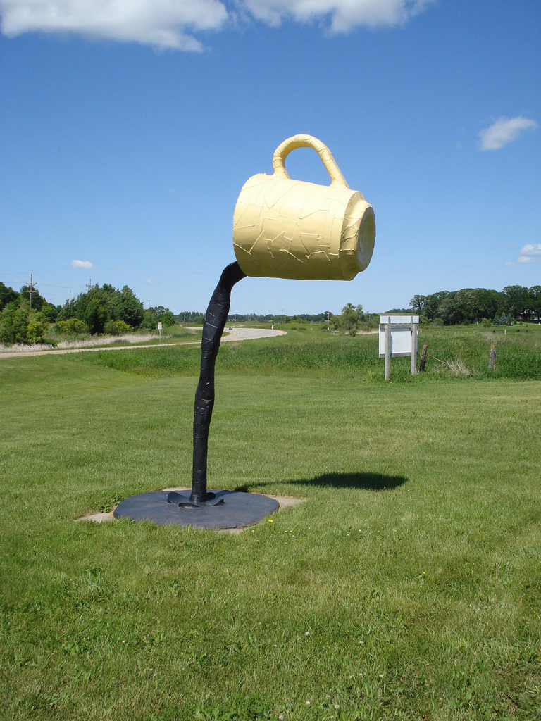 coffee cup sculpture