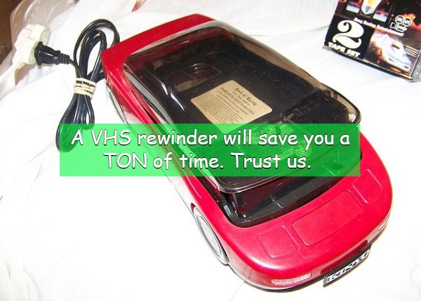 vhs rewinder car - A Vhs rewinder will save you a Ton of time. Trust us.