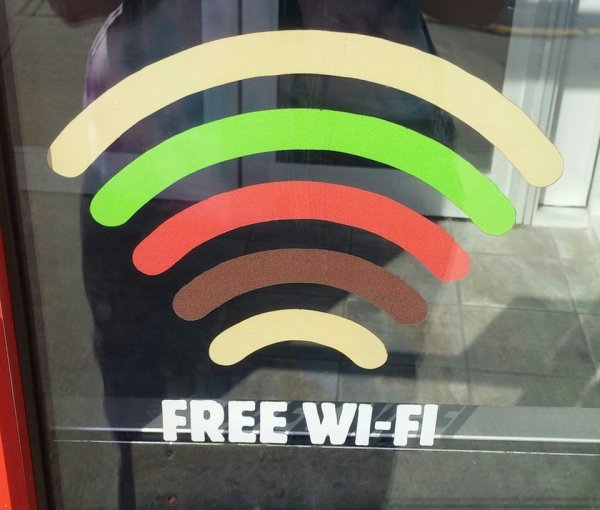 cool design signage - Free WiFi