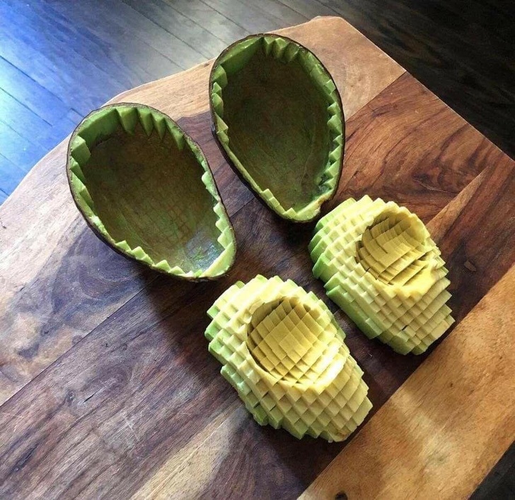 pixelated avocado
