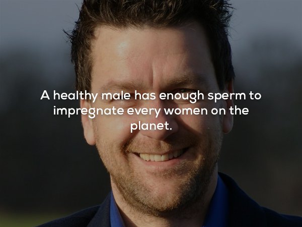 Man - A healthy male has enough sperm to impregnate every women on the planet.