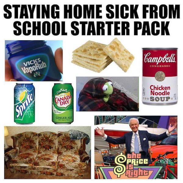 mexican sick starter pack - Staying Home Sick From School Starter Pack Campbells. Condensed Vicks VapoRub ww Chicken Noodle Soup Anada Dry Ginger Als Gu Price